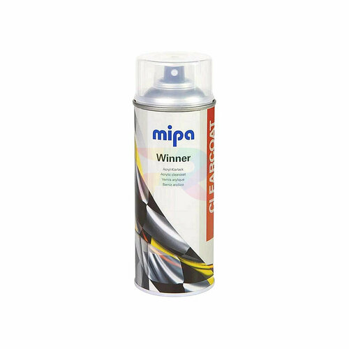 Лак глянцевый акриловый Mipa Winner Acryl Clearcoat Glossy прозрачный аэрозоль 400 мл.