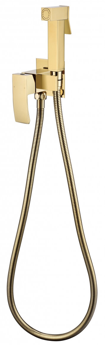 Смеситель встраиваемый с гигиеническим душем Grocenberg GB007 Золото