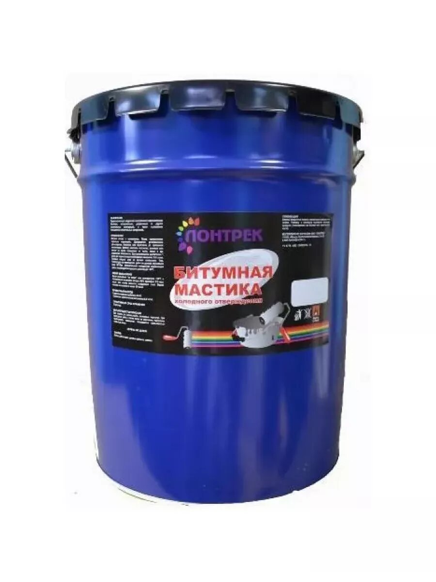 Лонтрек мастика битумная гидроизоляционная для внутренних и наружных работ (20л)