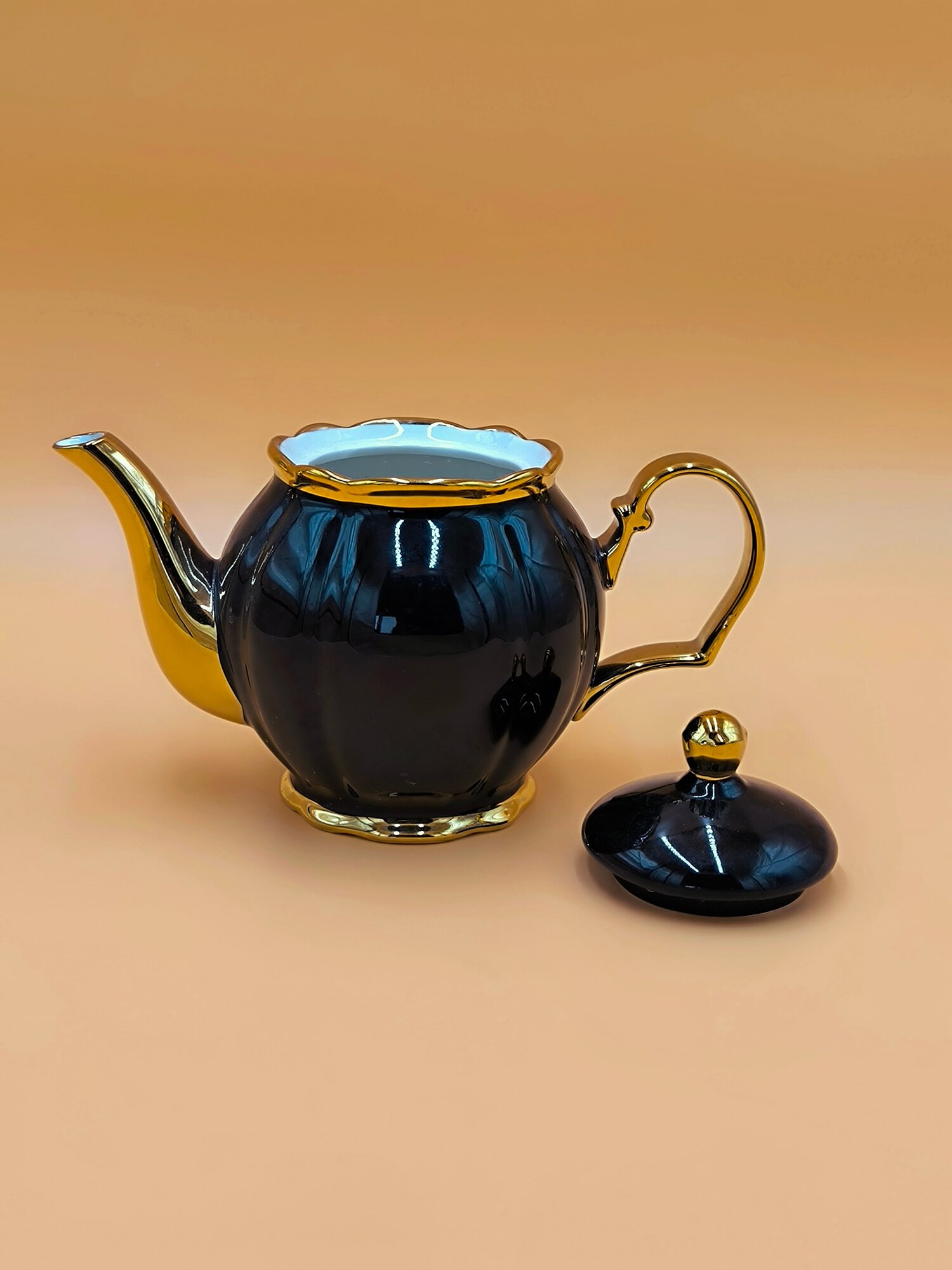 Серия Керамических Чайников "Tea Pot 7 Xashamat" Золотыми линями — фото 1