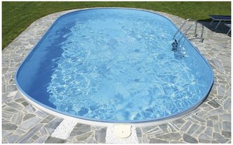 Морозоустойчивый бассейн Ibiza овальный глубина 1,5 м размер 9х5м, голубой