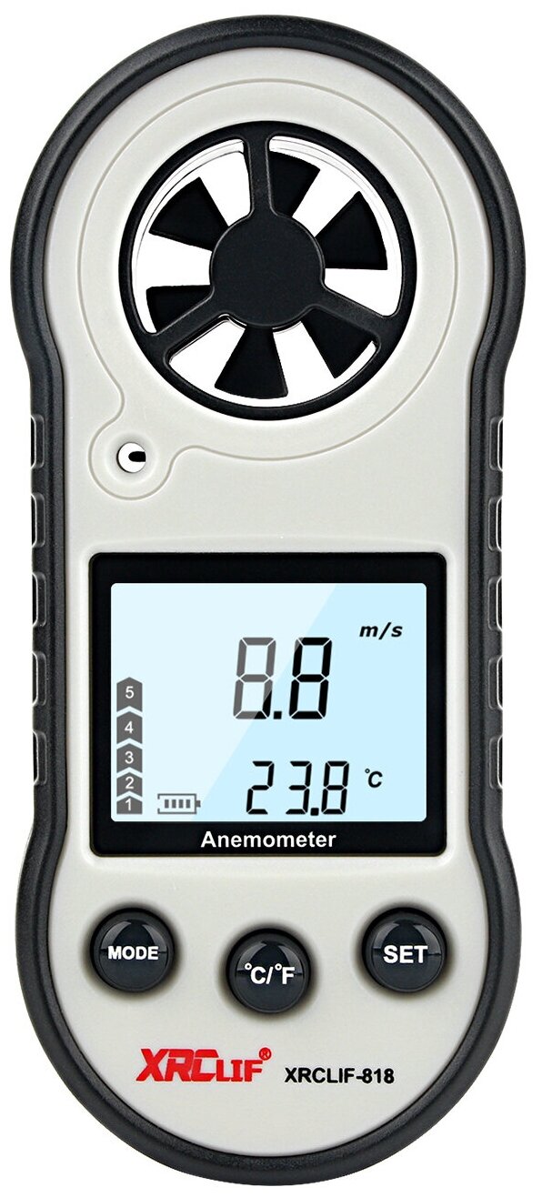 Цифровой анемометр (измеритель скорости ветра) RZ XRCLIF-818