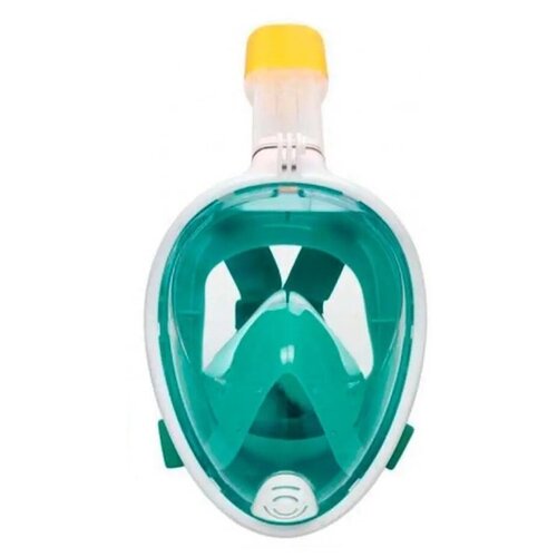 Подводная маска для плавания, полнолицевая маска для снорклинга с креплением для экшн-камеры, размер S/M, зеленая