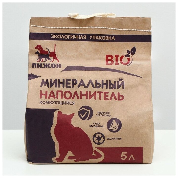 Наполнитель комкующийся "Пижон" Bio, 5 л 5306347