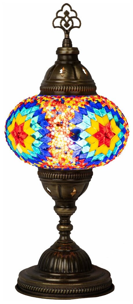 фото Светильник настольный с восточной мозаикой ручной работы, 14х37 см, MARMA MM-LGHT-04