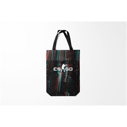 фото Сумка-шоппер / 31х42 см / геймерам / counter strike cs go glitch burnettie
