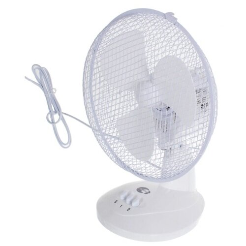 Вентилятор настольный 30 Вт D23 см белый 2 скорости 182900₽