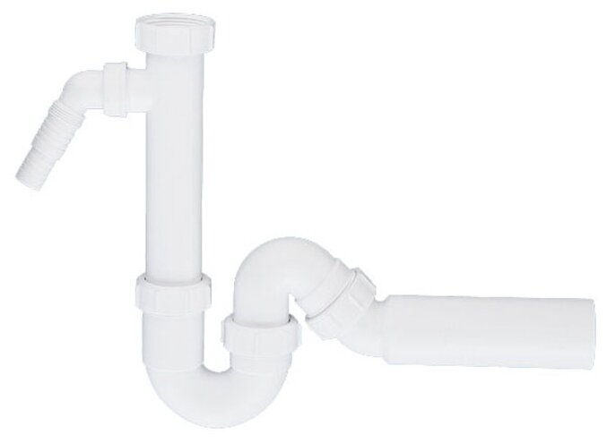 фото Трубный (коленный) сифон для мойки, для раковины, для стиральной машины McALPINE MRSK4A