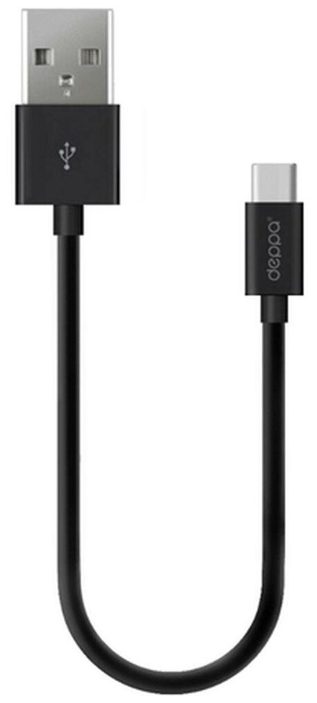 Кабель Deppa USB Type-A - USB Type-C, черный (3 метра) - фото №1