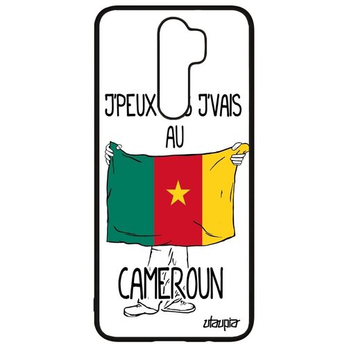 фото Простой чехол на смартфон // xiaomi redmi note 8 pro // "еду в камерун" страна государственный, utaupia, белый