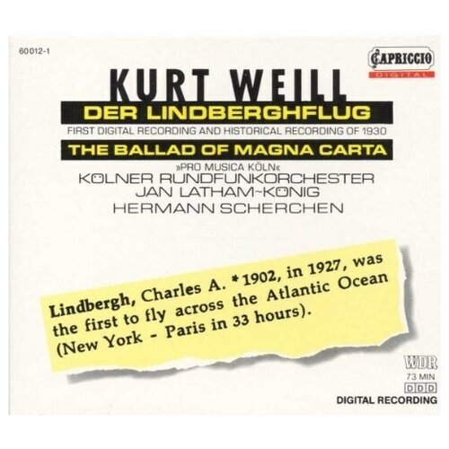 K. Weill: Der Lindberghflug - The Ballad Of Magna Carta