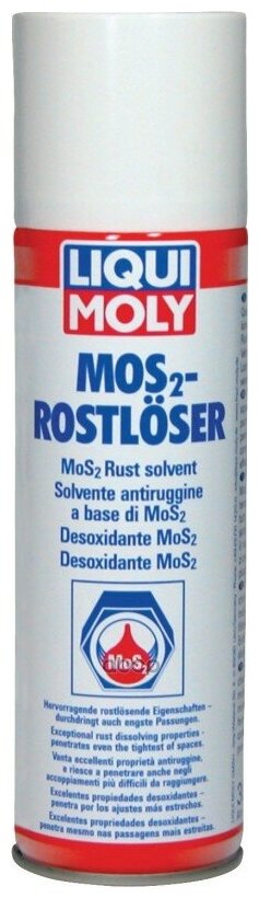 Растворитель ржавчины с дисульфидом молибдена MoS2-Rostloser (0,3л) 1986 liquimoly 1шт