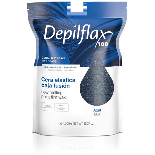 Воск горячий для депиляции в гранулах пленочный Depilflax Blue Film Wax синий 1000 г