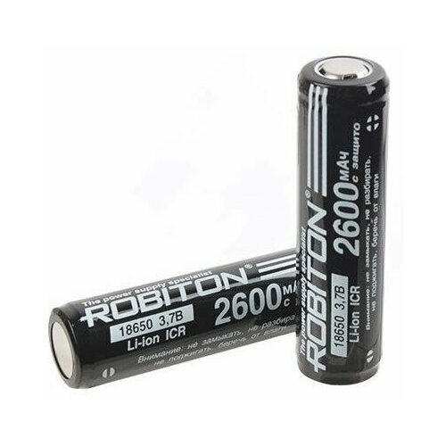 Аккумулятор Robiton 18650 (5A, 2600mAh) с защитой аккумулятор changjiang 18650 4 4a 2200mah icr18650