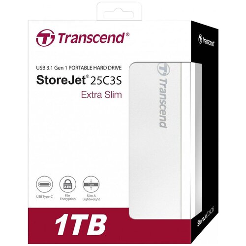 фото Внешний жесткий диск hdd transcend 1 tb c3s