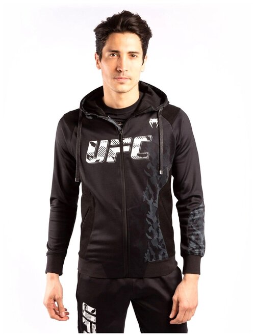 Толстовка Venum UFC Authentic Fight Week Mens Zip Hoodie, размер L, черный