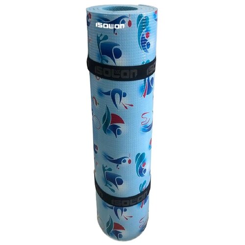 Коврик с водонепроницаемым покрытием спортивный Isolon Decor Олимпик 8 мм, 180х55 см синий