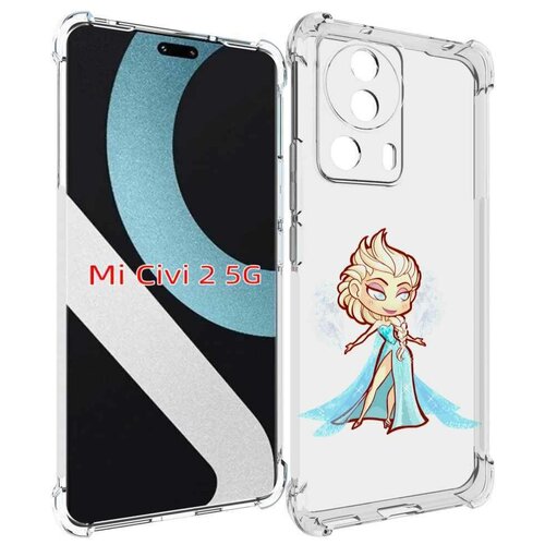 Чехол MyPads снежная-принцесса женский для Xiaomi Civi 2 задняя-панель-накладка-бампер