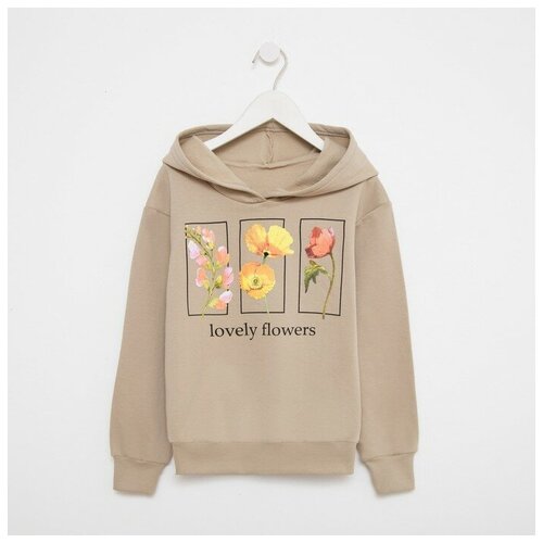 фото Толстовка для девочки, цвет светлый хаки, рост 92-98 нет бренда