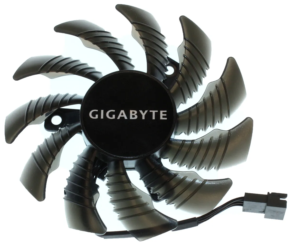 Вентилятор (кулер) для видеокарты Gigabyte 75мм T128010SU, 4PIN, male (папа, разъём со штырьками)