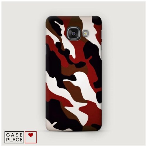 фото Чехол пластиковый samsung galaxy a5 2016 бордовый камуфляж case place