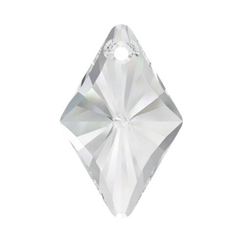 фото Подвески swarovski crystal, 14*9,5 мм, кристалл, 6 шт, в пакете, белый