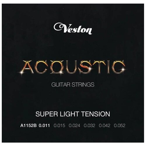 Струны для акустической гитары VESTON A1152 B veston a1047 s струны для акустической гитары