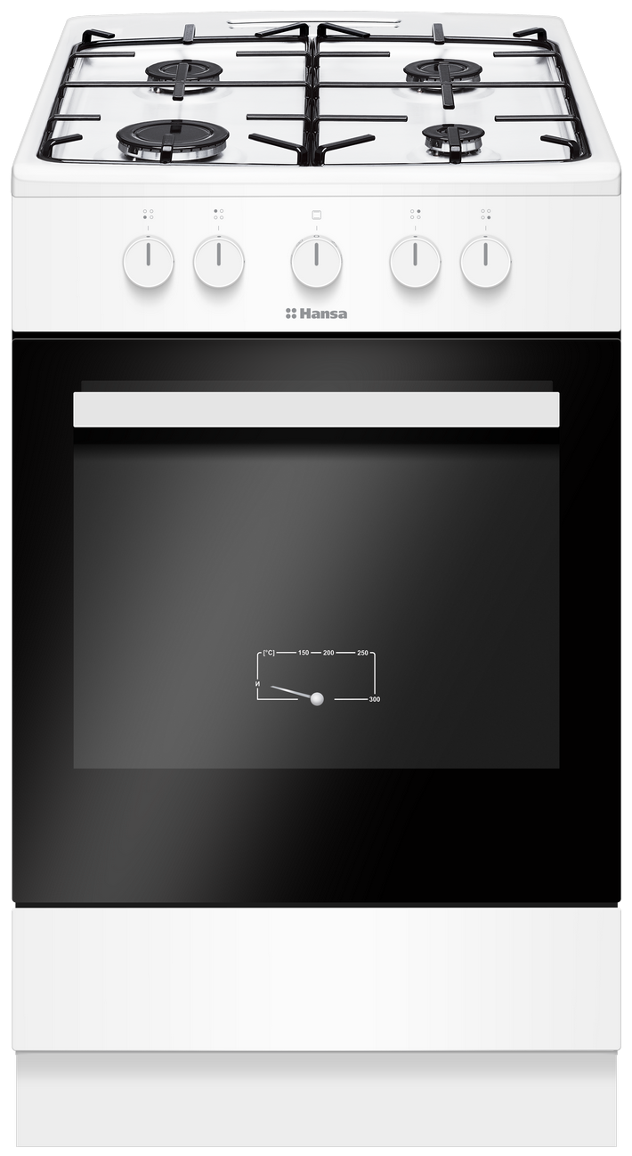 Кухонная плита Hansa FCGW53013 (материал рабочей поверхности эмалированная сталь, тип духовки газова