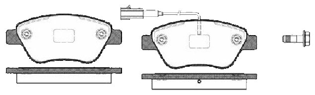 Дисковые тормозные колодки передние REMSA 0858.11 (4 шт.)