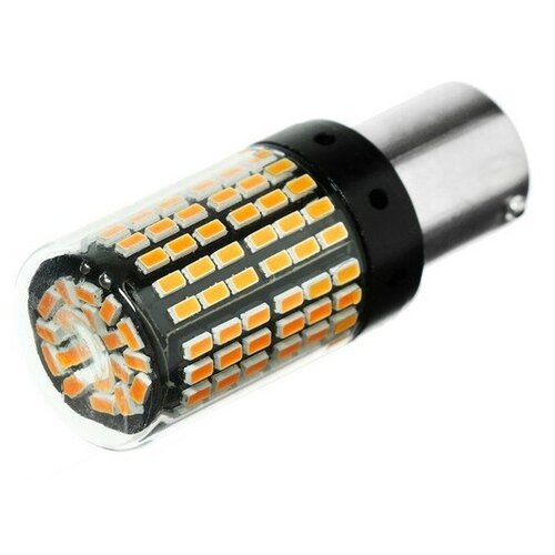 --- Автолампа светодиодная P21W 1156, 144 SMD, 12 В, свет оранжевый