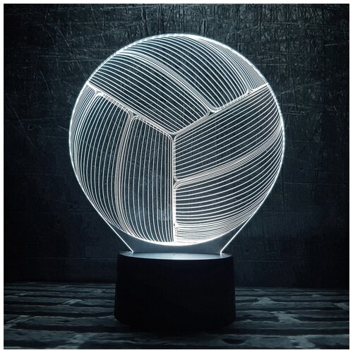 фото Ночник детский 3d светильник волейбольный мяч art-lamps