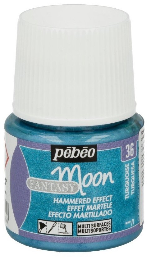 Краска Pebeo Fantasy Moon, с фактурным эффектом, 45 мл, бирюзовый