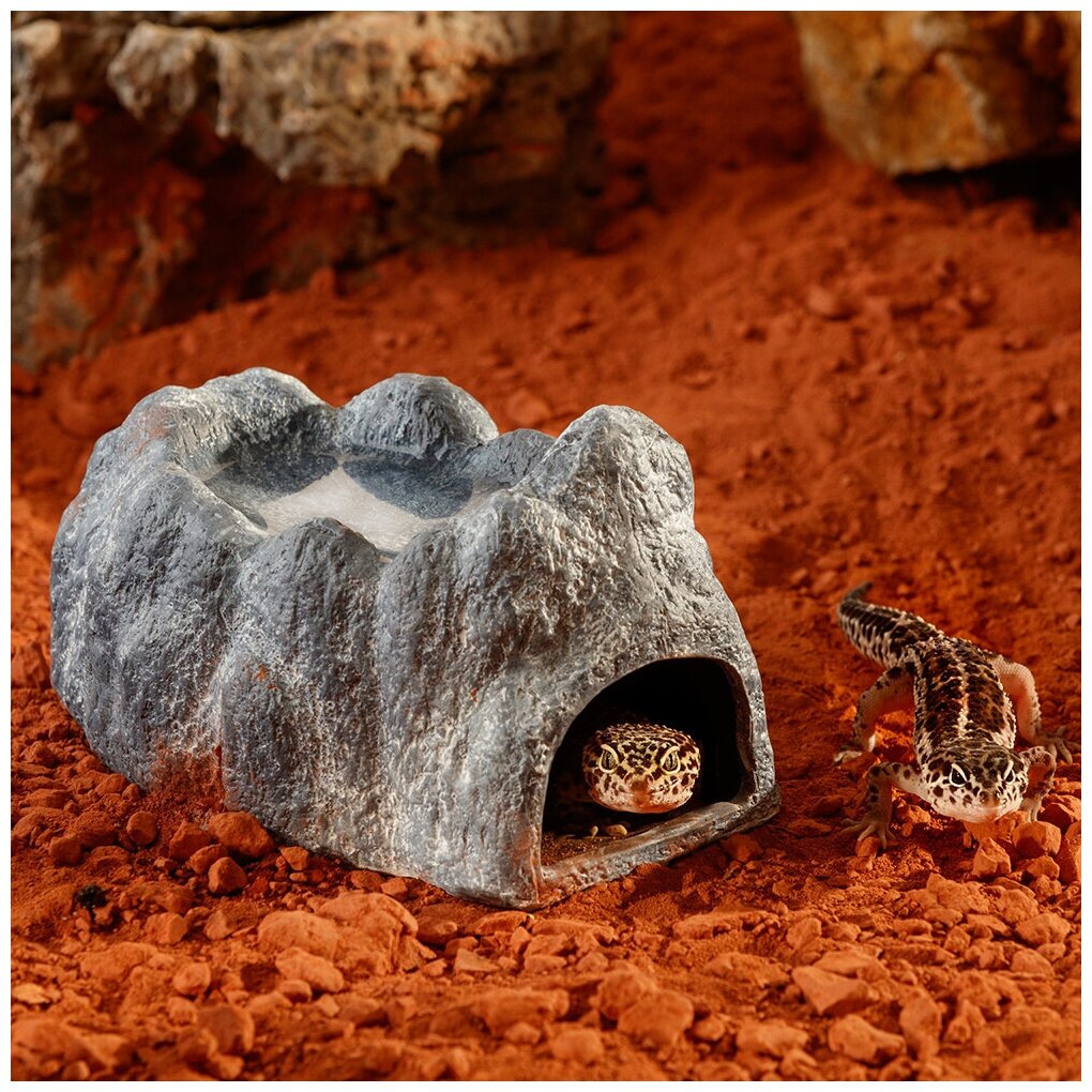 Влажная пещера Exo Terra Wet Rock Ceramic Cave Medium 16x10x6,5 см - фотография № 4