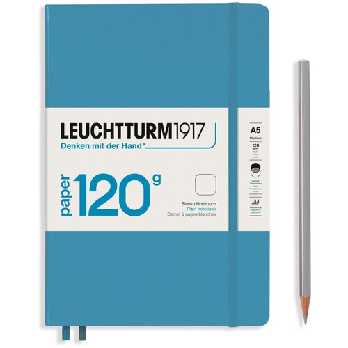 Блокнот Leuchtturm 120g Edition Medium A5 101л без линовки твердая обложка Синий Нордический