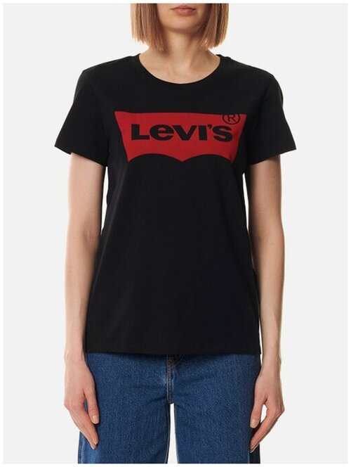 Футболка Levis, хлопок, размер S, черный