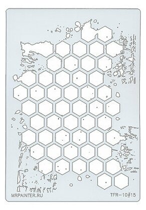 Держатели для штампов Mr.Painter TFR-10 Трафарет-маска 1 шт. 15 "Соты"