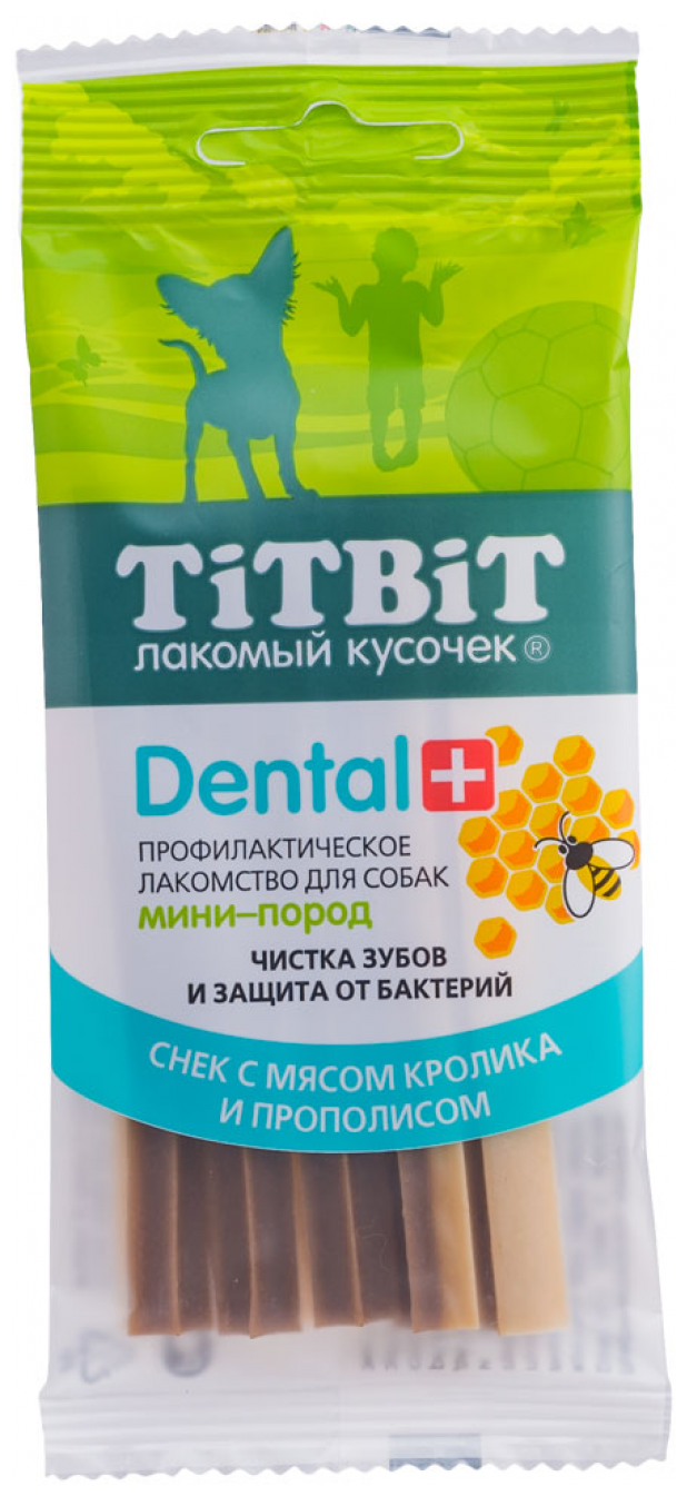 Лакомство для собак Titbit ДЕНТАЛ+ Снек с мясом кролика