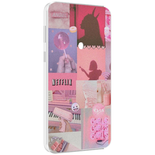 Чехол MyPads Розовый-вайб для Meizu 16 Plus / 16th Plus задняя-панель-накладка-бампер