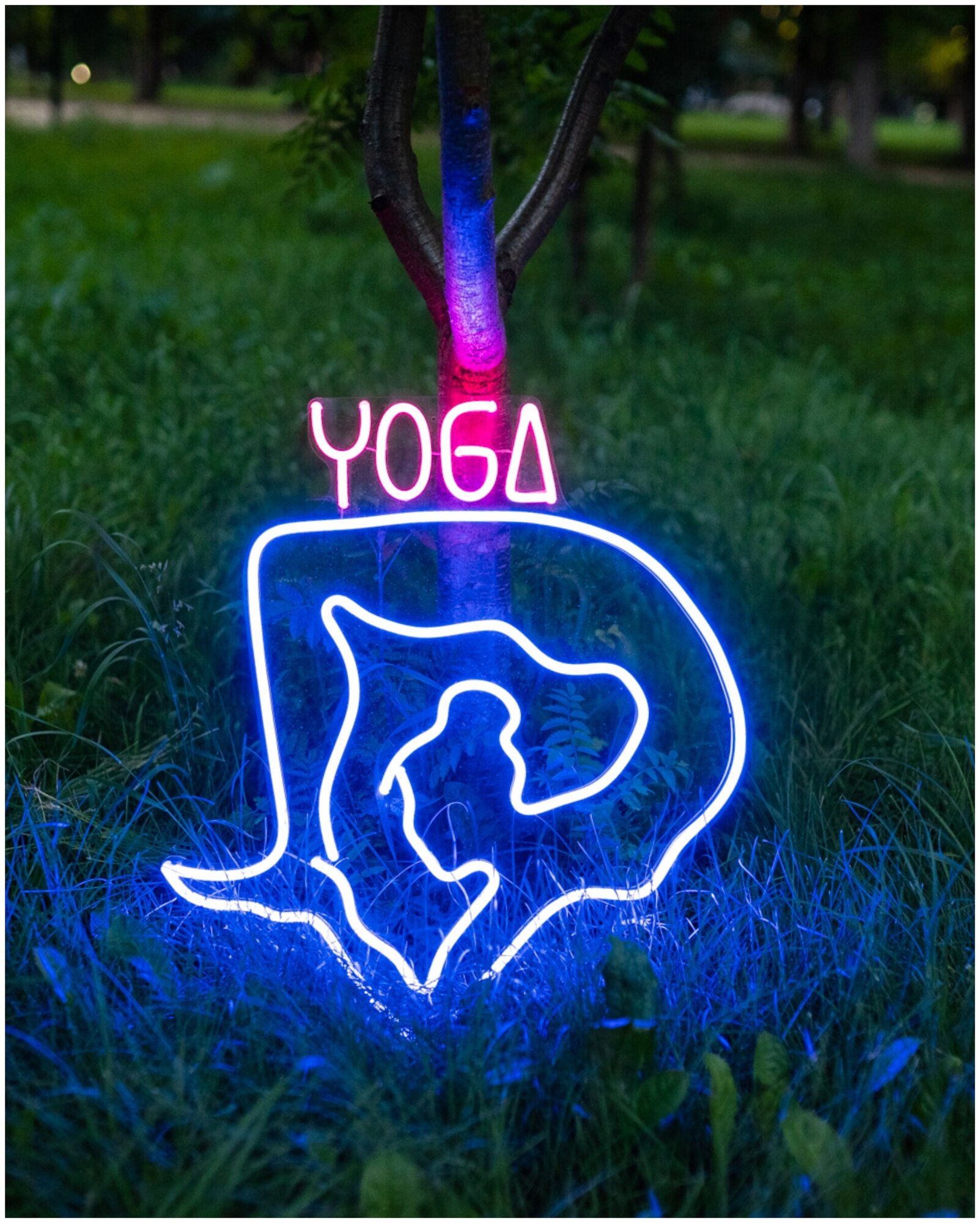 Светильник неоновый светодиодный Йога, 56х60 см