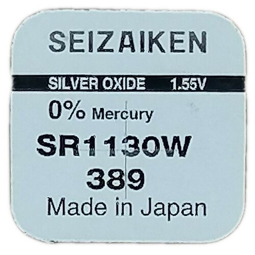 Батарейка SEIZAIKEN 389 (SR1130W) Silver Oxide 1.55V (1 шт)