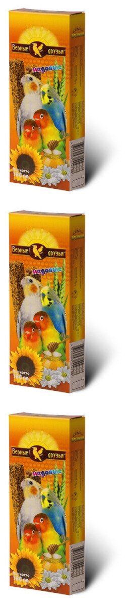 Лакомство для попугаев Верные друзья Палочки медовые, 150 гр, 3 шт