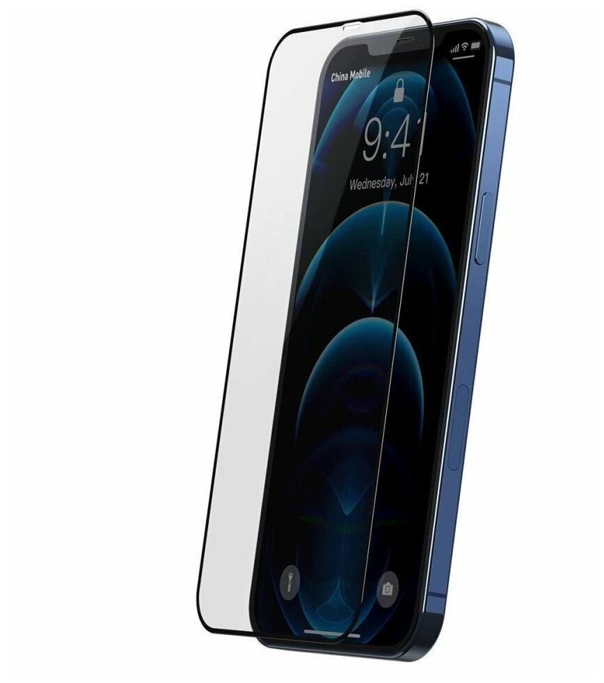 Защитное стекло Baseus 0.3mm Full-screen and Full-glass Tempered Glass Film and anti-blue light For iP 12 Pro Max 6.7inch 2020(2pcs/pack+Pasting Artifact) (SGAPIPH67N-KQ01)