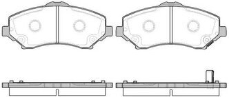 Дисковые тормозные колодки передние Road House 2125902 для Chrysler, Dodge, Fiat, Jeep, Volkswagen (4 шт.)