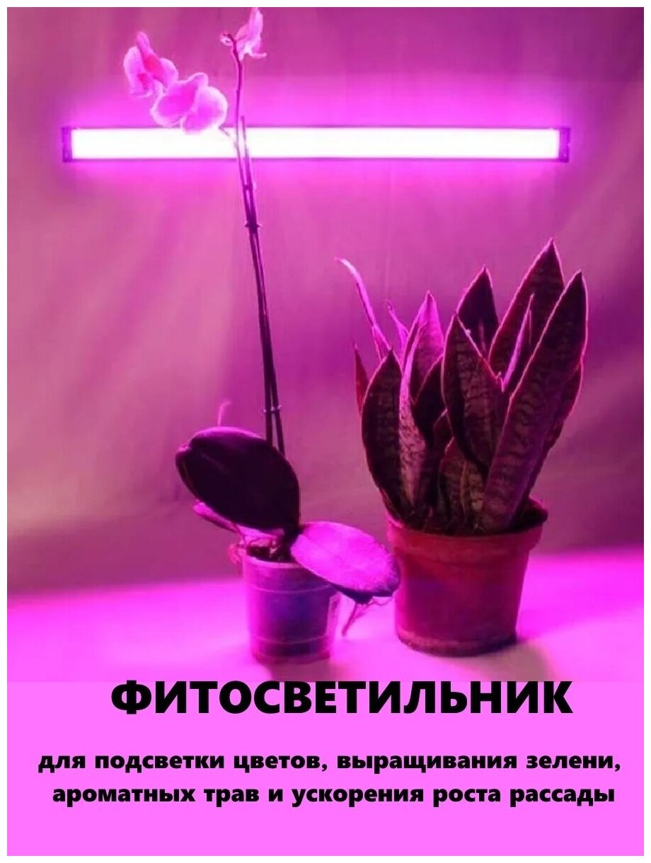Фитосветильник, для растений, линейный, светодиодный, LWL-2014-04CL, 10 Вт, 570мм - фотография № 9
