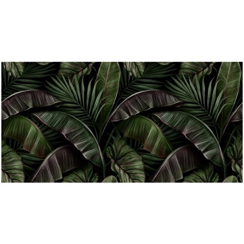 Фотообои Уютная стена Бесподобные листья тропических растений 540х270 см Виниловые Бесшовные (единым полотном)