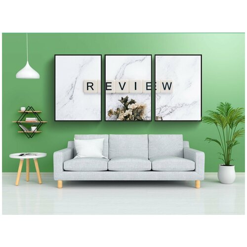 фото Набор модулных постеров для интерьера "обзор, письма, знак" 60x90 см. в тубусе, без рамки lotsprints