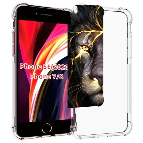 Чехол MyPads Светящийся-лев мужской для iPhone 7 4.7 / iPhone 8 / iPhone SE 2 (2020) / Apple iPhone SE3 2022 задняя-панель-накладка-бампер