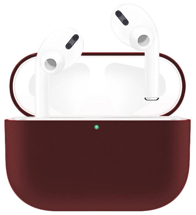 Чехол для AirPods 3 / Силиконовый чехол для AirPods 3, Burgundy - фотография № 2