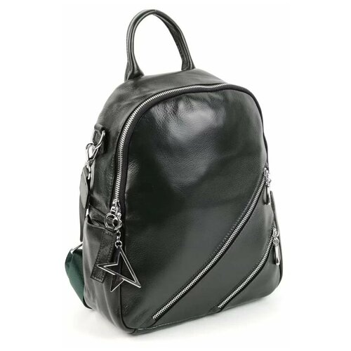 Женский кожаный рюкзак 5515 Блекиш Грин (109518)