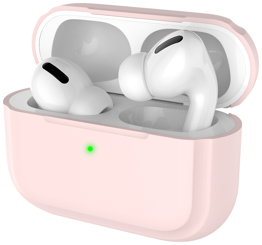 Чехол Deppa для футляра наушников Apple AirPods Pro, силикон, розовый - фото №6